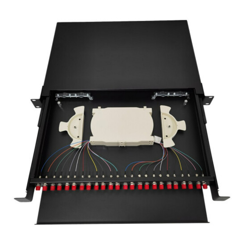 1U 19'' Rack Mount Enclosures, 24 Fibers Singlemode, 24x FC UPC Simplex-1