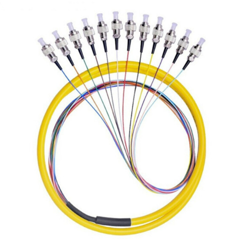 FC UPC 12 Fibers Single Mode Fiber Optic Pigtail Bunchy