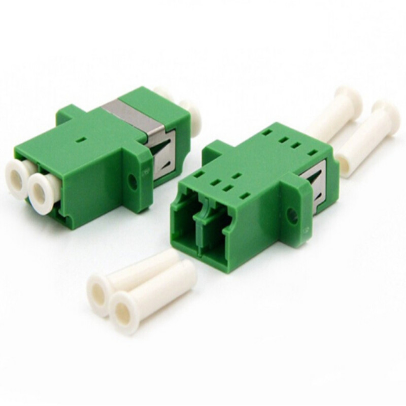 LC APC Duplex Single Mode Plastic Fiber Optic Adapter-1