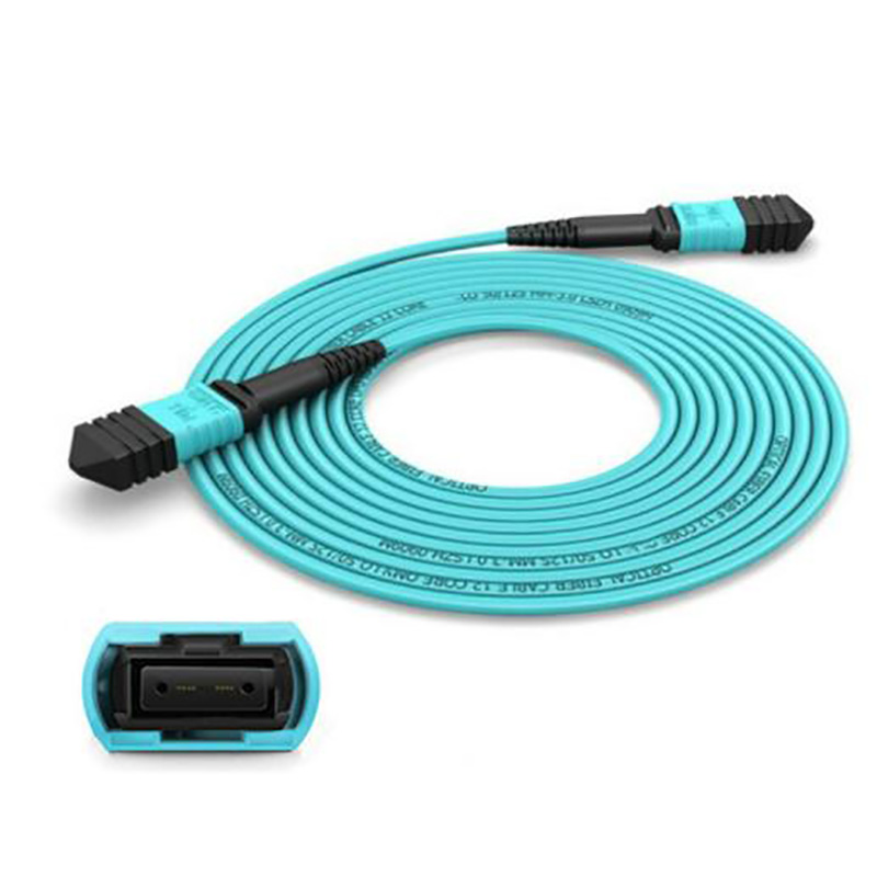 MPO to MPO Multimode 8 Fibers OM3 OM4 Fiber Optic Patch Cord