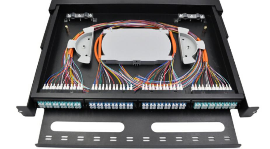 Rack Mount storage of spliced fiber pigtail