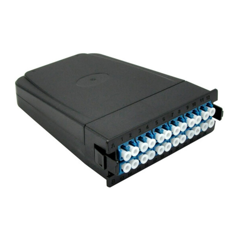 24 Fibers MTPMPO to 12x LC Duplex Single Mode Cassette, Type A-1